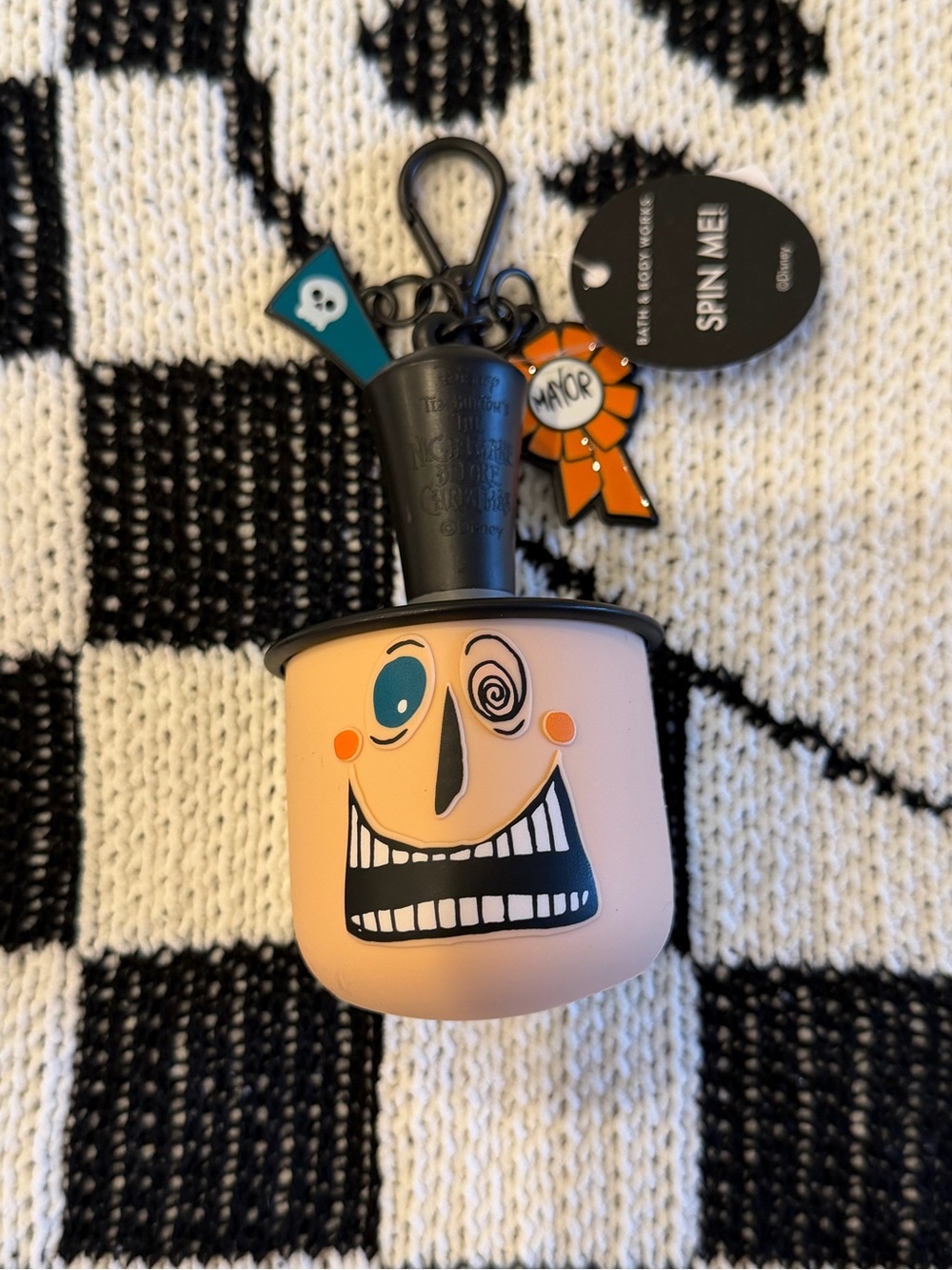 Bath and Body Works Mayor of Halloween Town Hand Sanitizer Holder Keychain